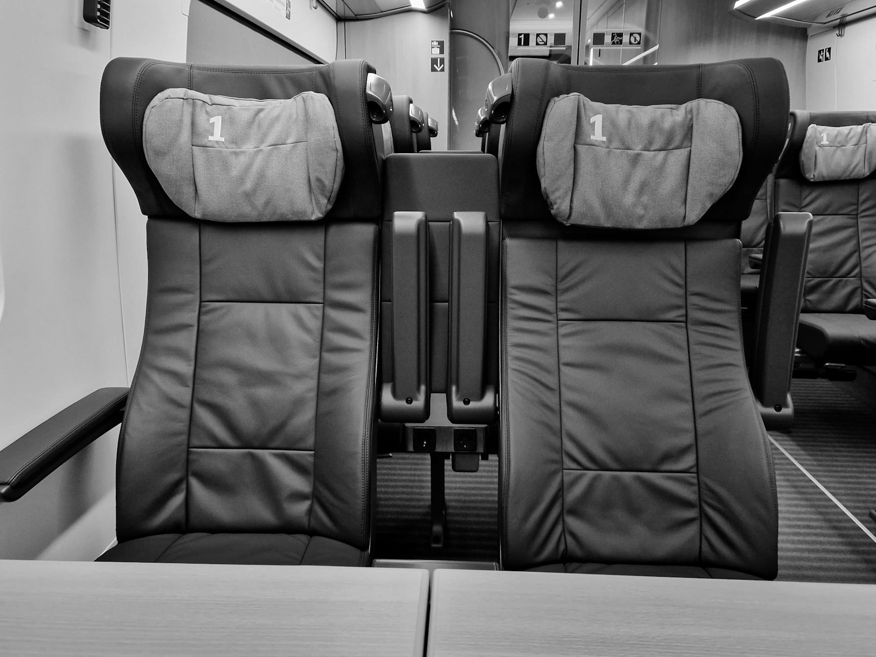 Swiss train first class interior