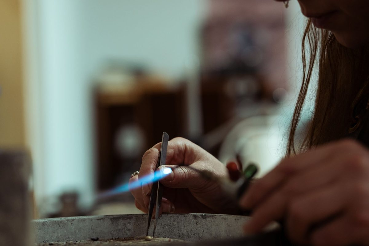 Handcrafted jewellery at a Carouge artisan atelier in Geneva