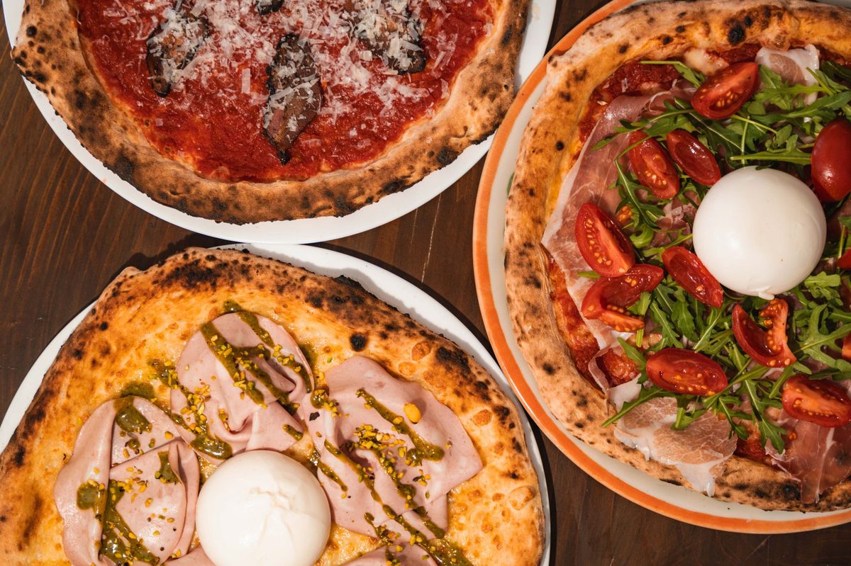 Wood-fired Neapolitan pizza at a Carouge pizzeria