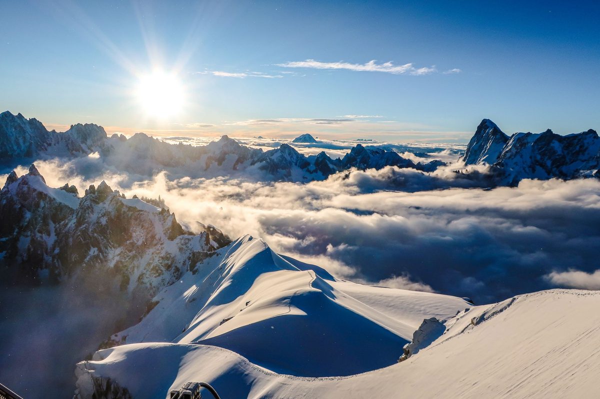 Mont Blanc and the Aiguille du Midi above Chamonix, the most dramatic Geneva 3 day itinerary day trip