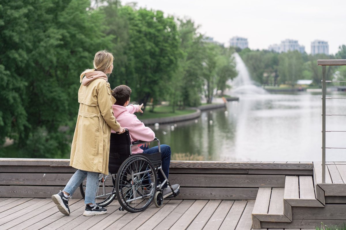 An accessible lakeside promenade in Geneva for wheelchair users