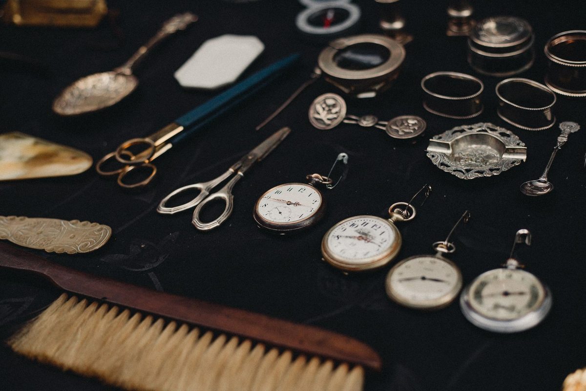 Antique Genevan pocket watches on display, like those in the Patek Philippe Museum collection