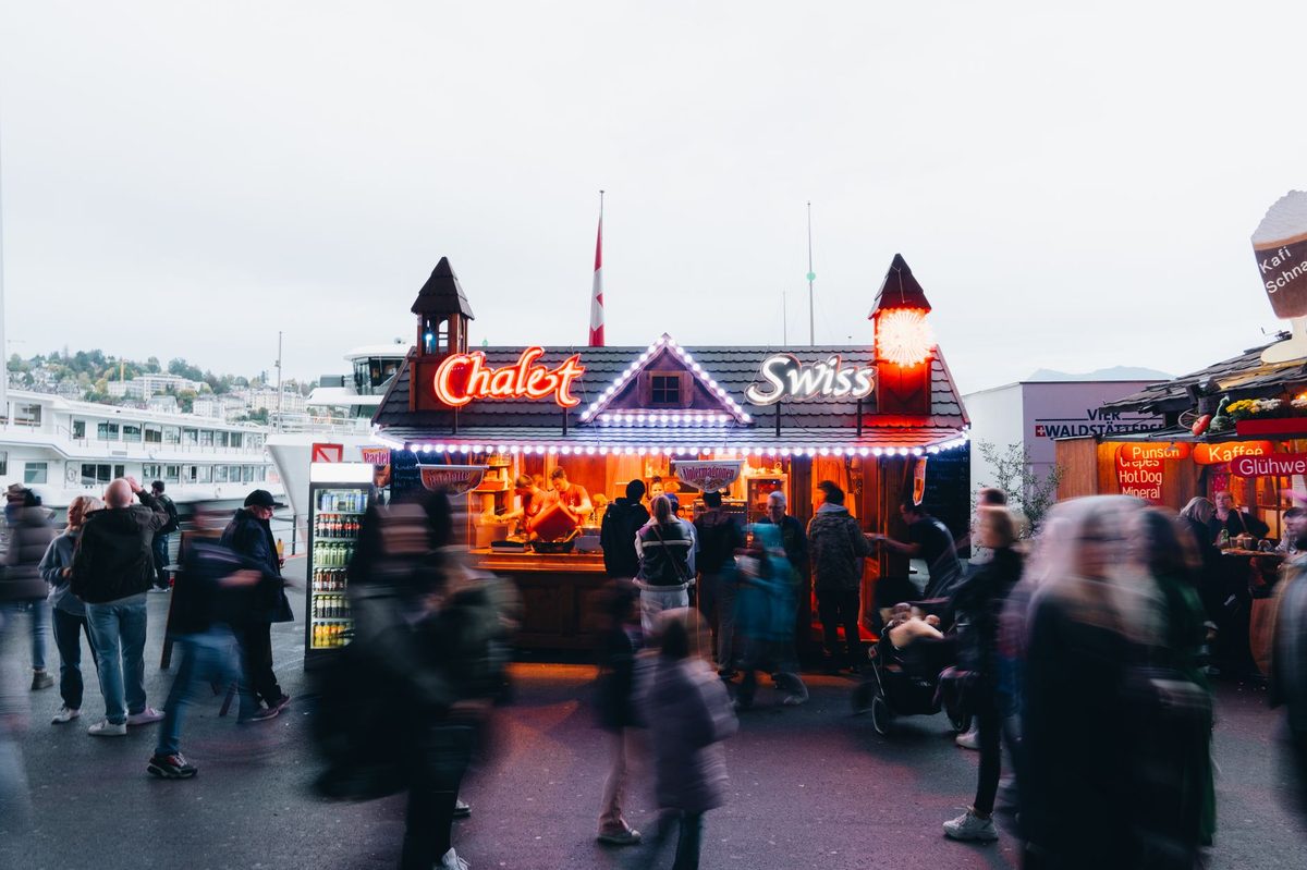 A Geneva market, free to wander on a budget day out