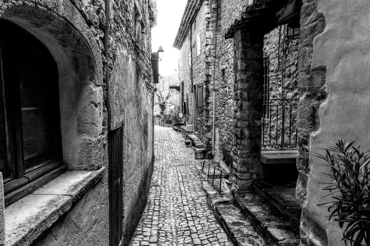 A cobbled lane in Geneva Old Town, where the medieval street plan of the Republic survives