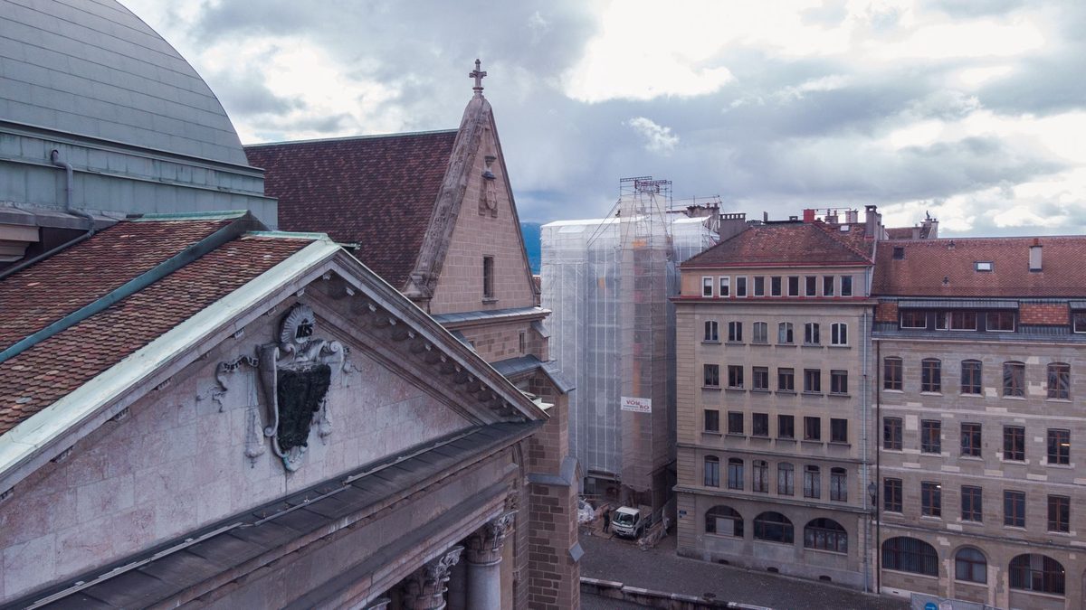 Geneva's Old Town and St. Pierre Cathedral, the historic heart of the city