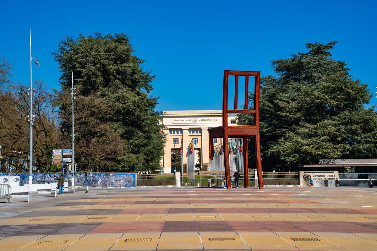The international quarter in Geneva, home of the Red Cross museum and the UN