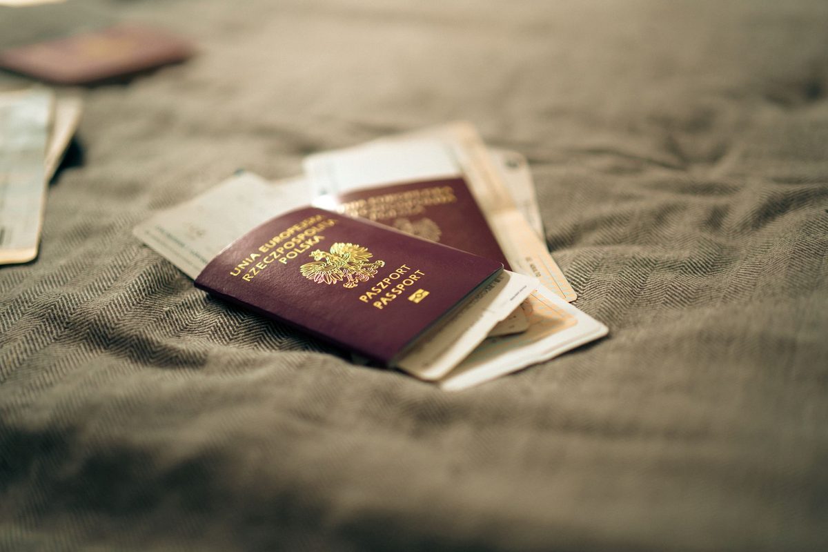 A passport and travel documents ready for entry to Switzerland