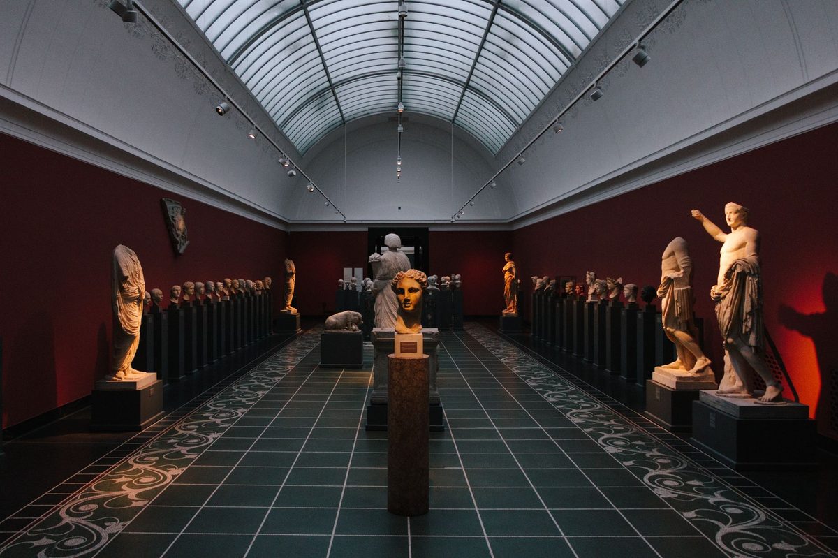 Sculpture hall inside the Museum of Art and History Geneva