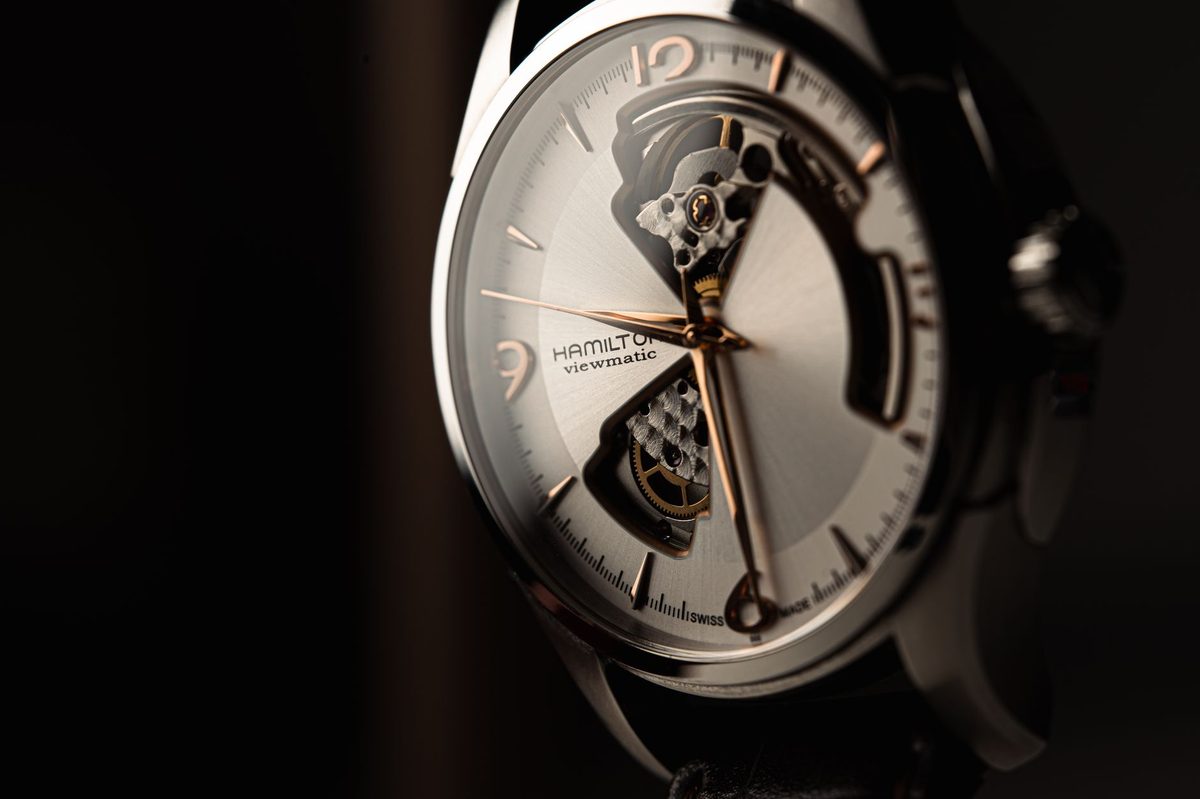Close-up of a mechanical watch movement like those at the Patek Philippe Museum Geneva