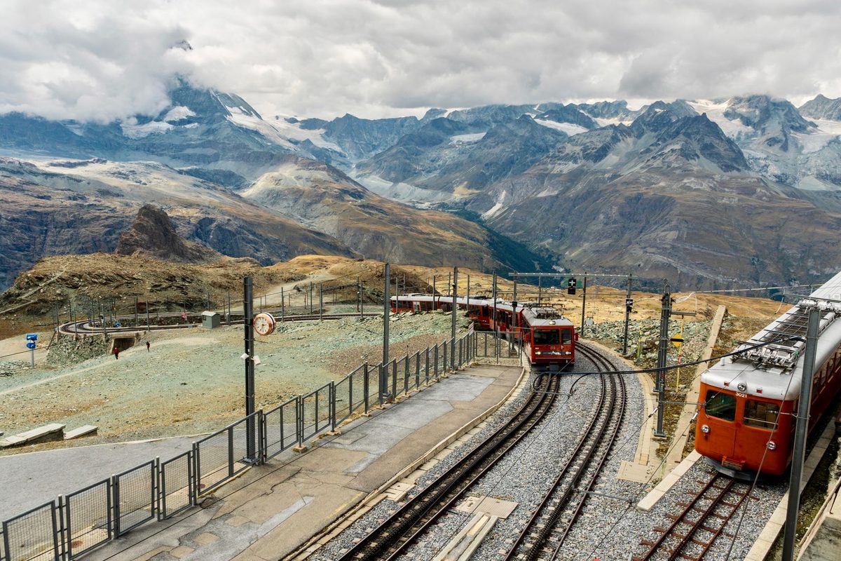 A Swiss mountain railway near Zermatt, discounted with the Swiss Travel Pass