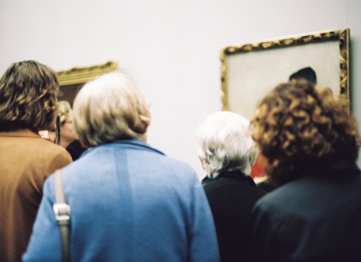 Visitors on a guided tour, as run year-round inside the United Nations in Geneva