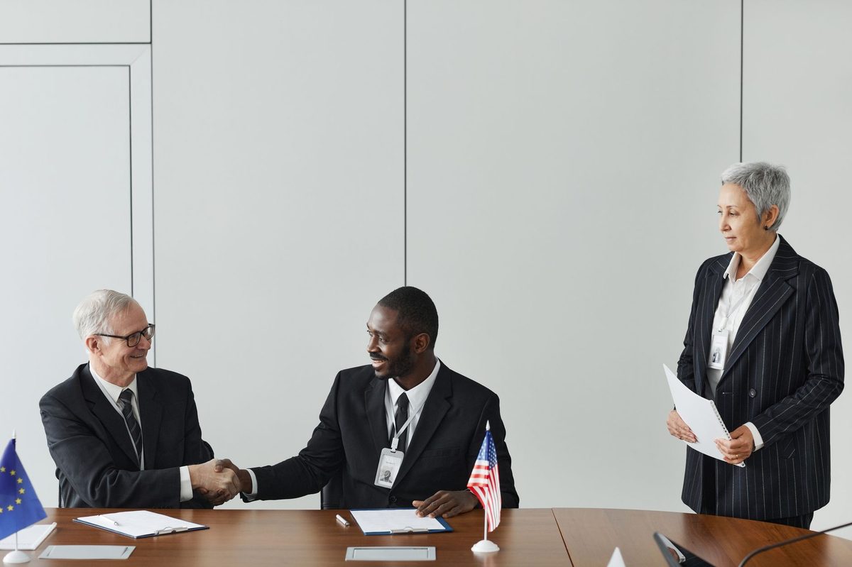 Diplomats around a conference table, the kind of negotiation hosted daily at the UN in Geneva