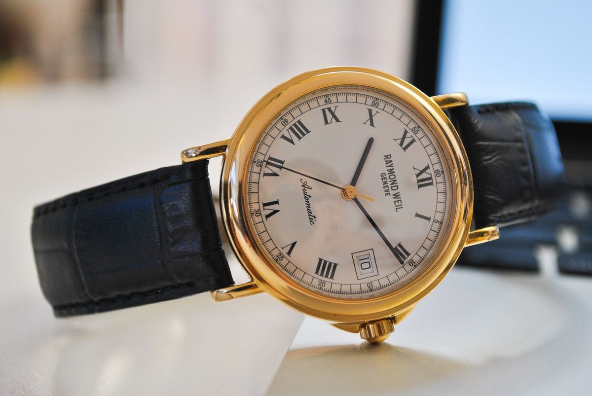 Close-up of a luxury Swiss watch, the heart of watch shopping in Geneva